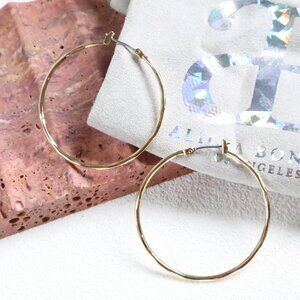 Alicia Bonnie Amoura Faceted Hoop Earrings Gold